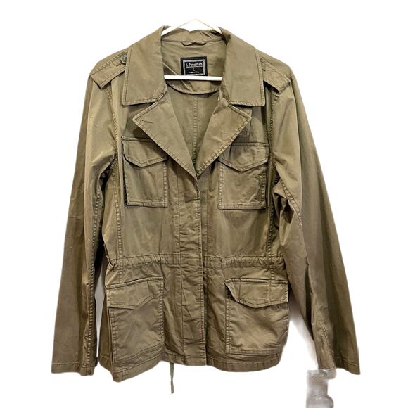 J. PETERMAN Green Military Utility Button Up Jacket  Women's Size Large - Picture 2 of 9
